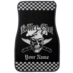 Chef Skull 3 Car Floor Mat