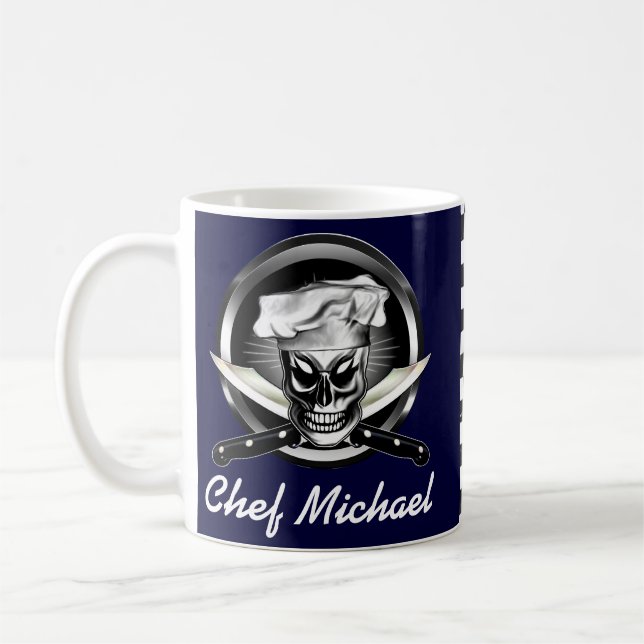 Chef Skull 4 Coffee Mug (Left)