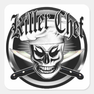 Chef Skull 4: Killer Chef Square Sticker