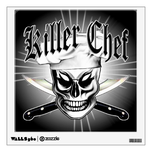 Chef Skull 4 Killer Chef Wall Decal