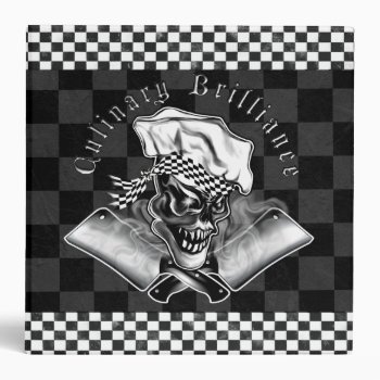 Chef Skull 5 Binder by thechefshoppe at Zazzle