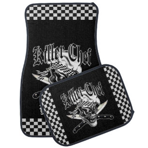 Chef Skull 5 Car Floor Mat