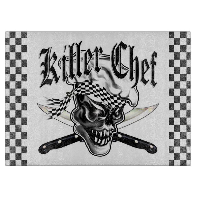Chef Skull 5 Cutting Board (Front)