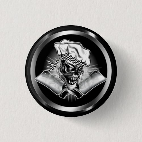 Chef Skull 5 Pinback Button