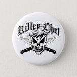 Chef Skull And Crossed Chef Knives 2 Pinback Button at Zazzle