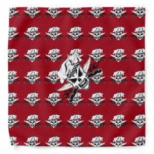 Chef Skull and Flaming Chef Knives 2 Bandana