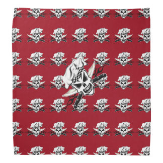 Chef Skull and Flaming Chef Knives 2 Bandana