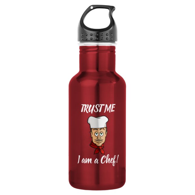 Chef Stainless Steel Water Bottle (Front)