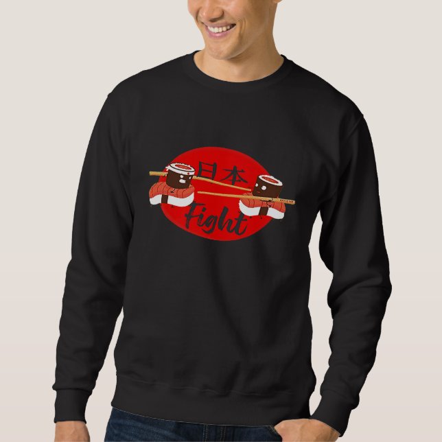 Chef Sushi Fight Japanese Sweatshirt (Front)