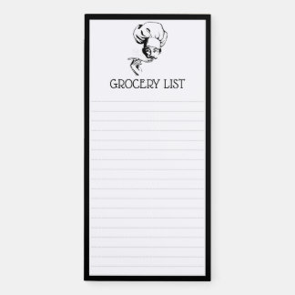 Chef Tasting Food Grocery List Magnetic Notepad