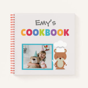 Chef Teddy Bear Personalized Kids Recipe Book