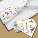 Chef Theme Pattern Tie<br><div class="desc">The men's tie features a delightful pattern inspired by chef equipment, making it a thoughtful gift to present to a father or grandfather who has a passion for cooking or is a professional chef. The design showcases a variety of chef-related symbols and tools, such as chef hats, cooking utensils, whisks,...</div>