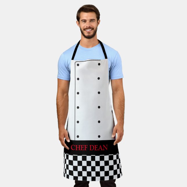 Chef Tunic and Checkered Pants Apron (Worn)