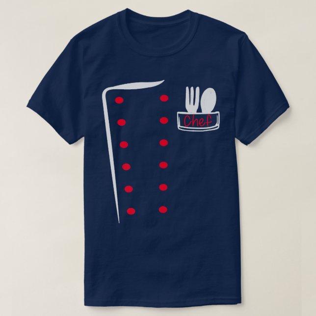 Chef Uniform Funny Cook Costume T-Shirt (Design Front)