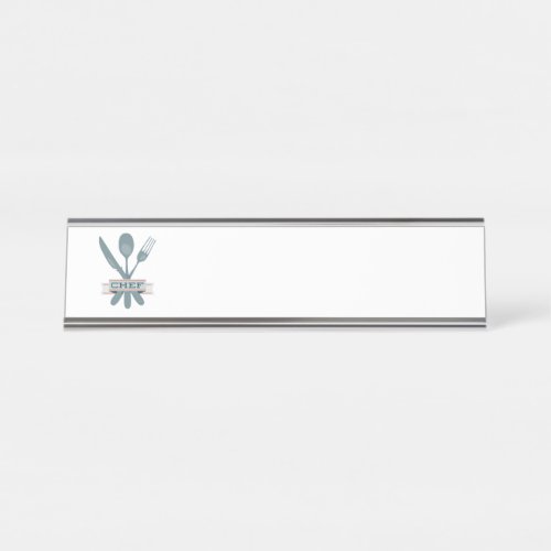 Chef Utensils Desk Name Plate