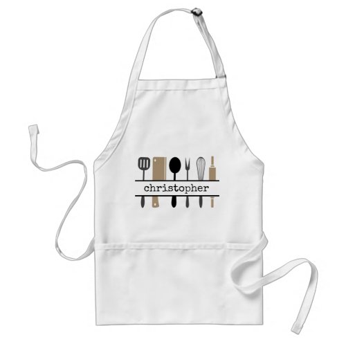 Chef Utensils Personalized Adult Apron