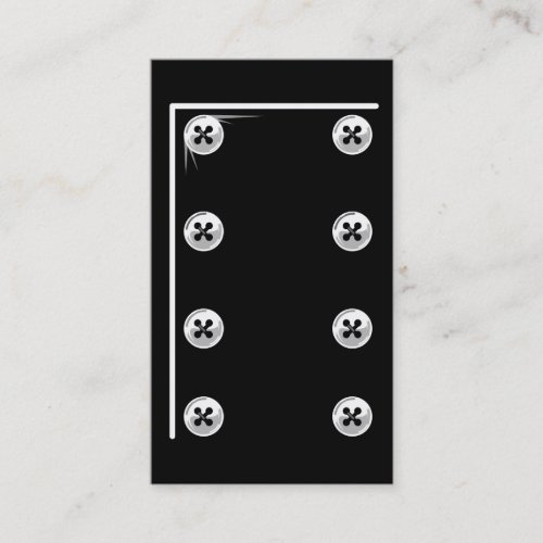 Chef  white buttons business card