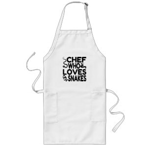 Chef Who Loves Snakes Long Apron