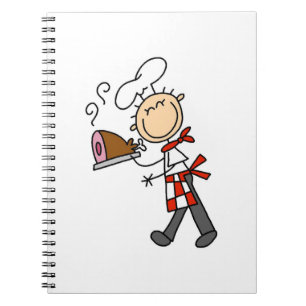 Chef With Baked Ham Notebook