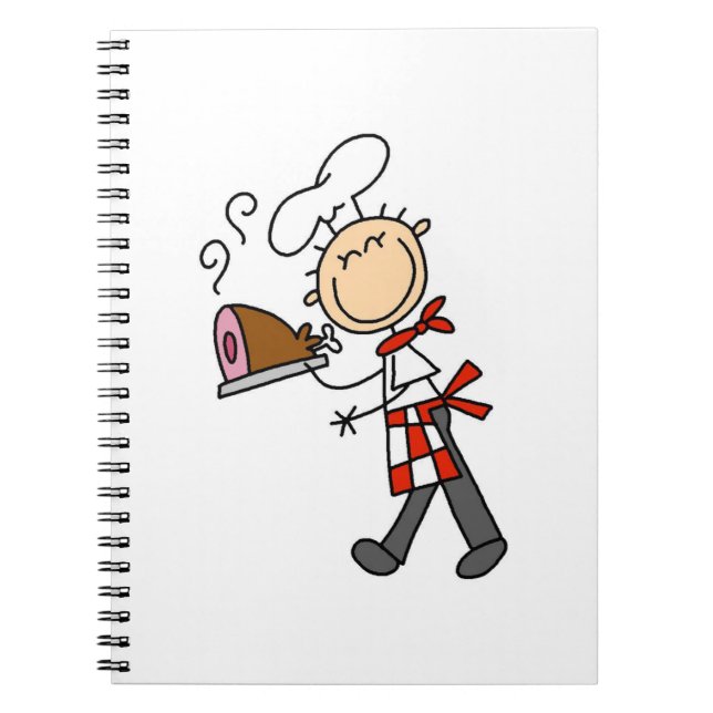Chef With Baked Ham Notebook (Front)