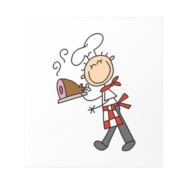 Chef With Baked Ham Notepad (Front)