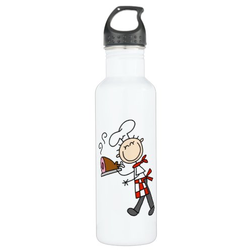 Chef With Baked Ham Stainless Steel Water Bottle