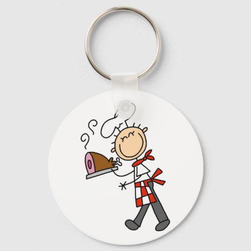 Chef with Baked Ham Tshirts and Gifts Keychain