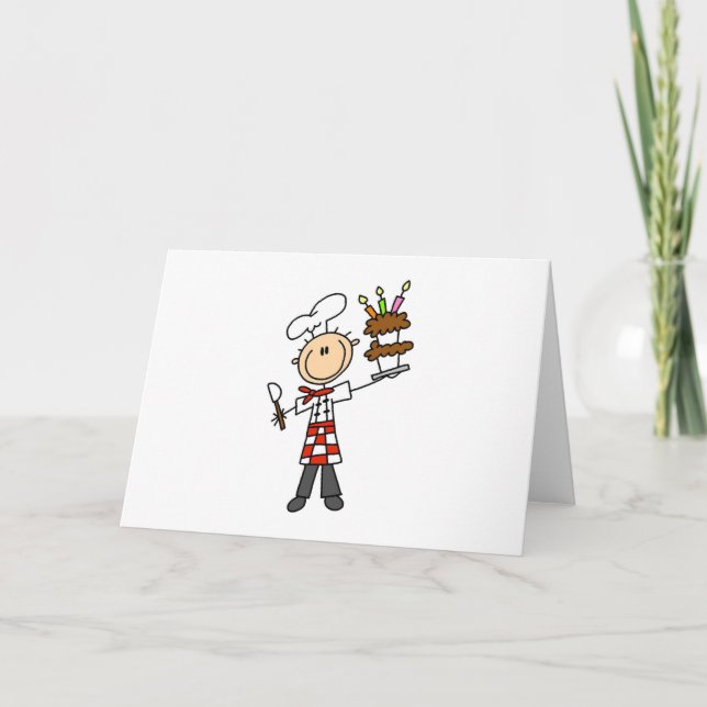 Chef with BIrthday Cake Cards (Front)