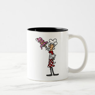 Chef With Cake T-shirts and Gifts Two-Tone Coffee Mug