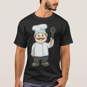 Chef with Chefs hat & Soup bird funny chef grillma T-Shirt