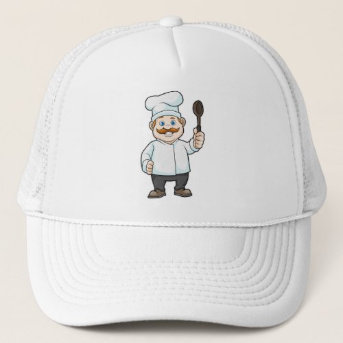 Chef with Chefs hat  Soup spoon