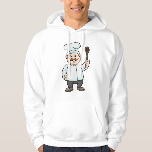 Chef with Chefs hat  Soup spoon Hoodie
