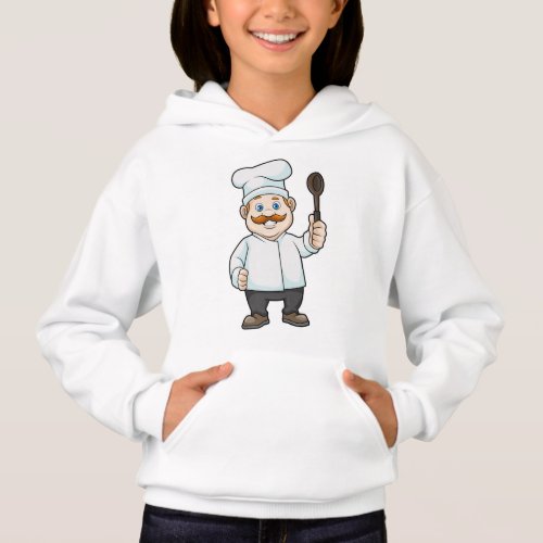 Chef with Chefs hat  Soup spoon Hoodie