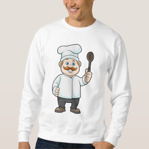 Chef with Chefs hat  Soup spoon Sweatshirt