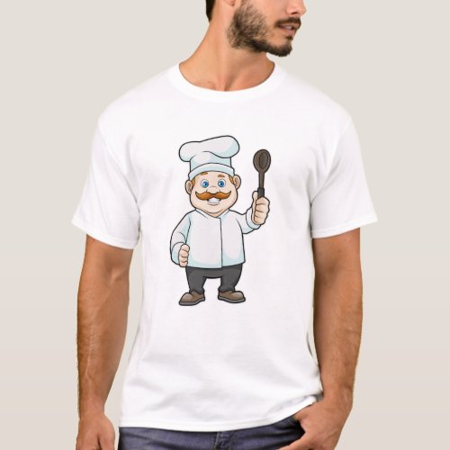 Chef with Chefs hat  Soup spoon T_Shirt