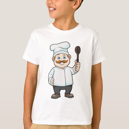 Chef with Chefs hat  Soup spoon T_Shirt