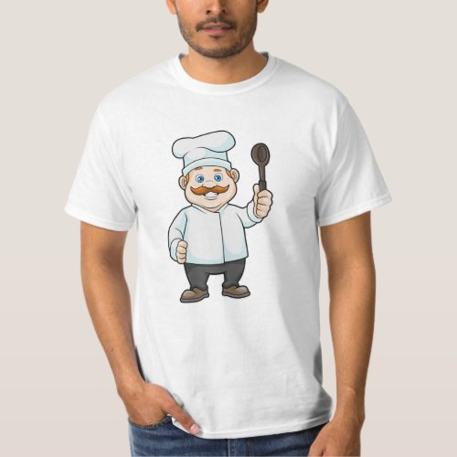 Chef with Chefs hat  Soup spoon T_Shirt