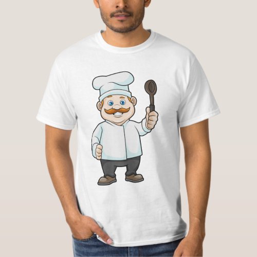 Chef with Chefs hat  Soup spoon T_Shirt