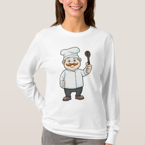 Chef with Chefs hat  Soup spoon T_Shirt