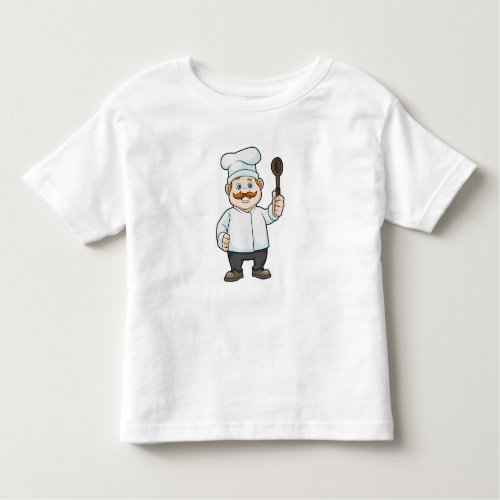 Chef with Chefs hat  Soup spoon Toddler T_shirt