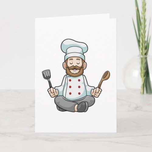 Chef with Cooking apron at Yoga Card