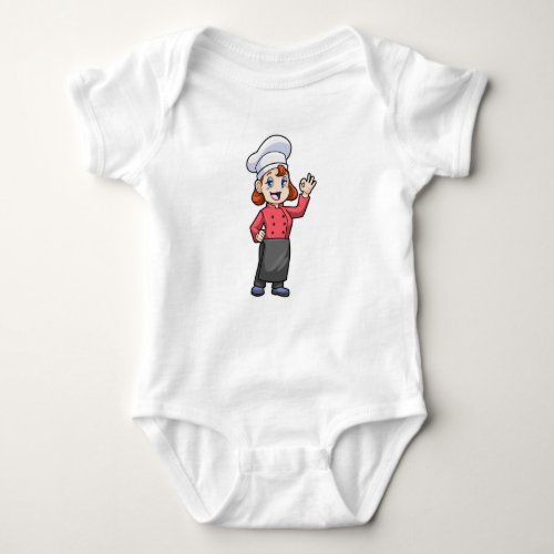 Chef with Cooking apron Baby Bodysuit