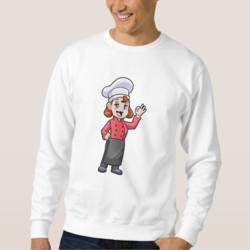 Chef with Cooking apron Sweatshirt