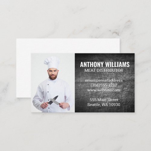 Chef with Knives Business Card