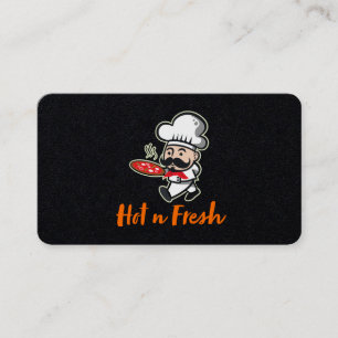 Chef With Pizza Business Card