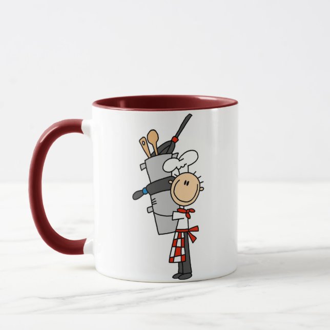 Chef With Pots and Pans Mug (Left)