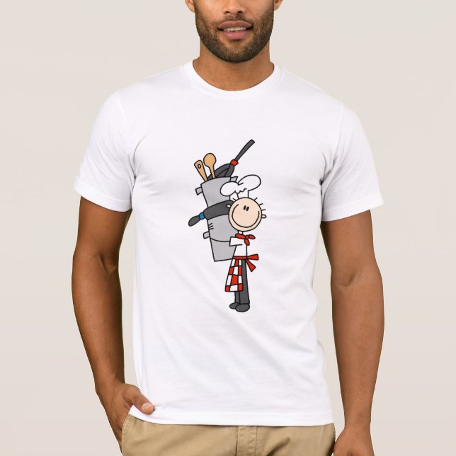 Chef with Pots and Pans Tshirts and Gifts (Front)