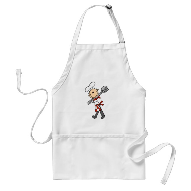 Chef with Salad Tongs Tshirts and Gifts Adult Apron (Front)