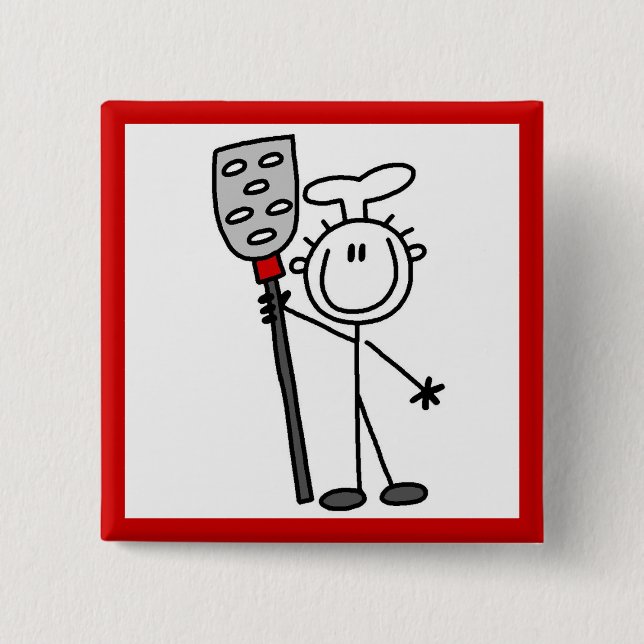Chef With Spatula Button (Front)