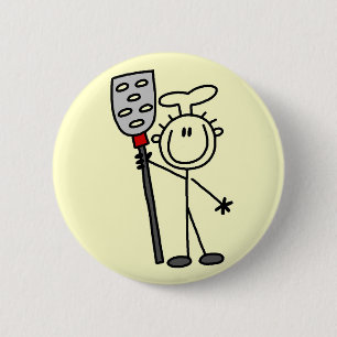 Chef with Spatula Tshirts and Gifts Button